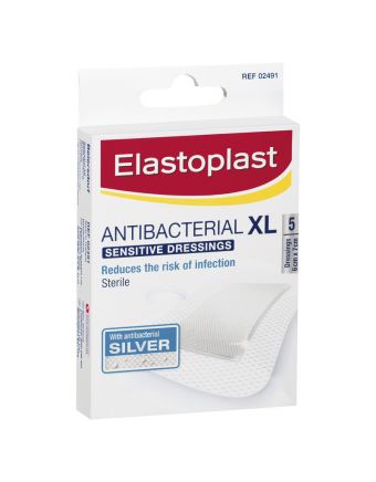 Elastoplast Antibacterial Sensitive Dressing (Xl) 5Cm X 7.5Cm (5)