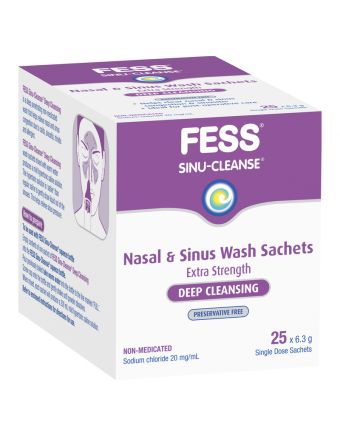 Fess Sinu-Cleanse Deep Cleansing Wash Sachets 25