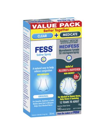 FESS Saline Spray and MEDIFESS Aqueous Nasal Spray Value Pack 2 Pack