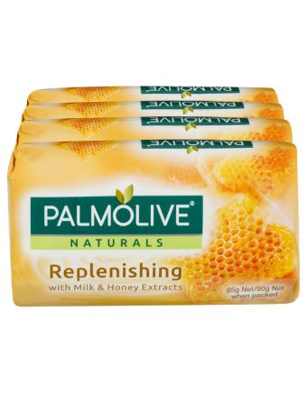 Palmolive Naturals Bar Soap Replenishing Milk & Honey 4 x 90g