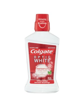 Colgate Optic White Alcohol Free Whitening Mouthwash with Optic Brightener 500mL