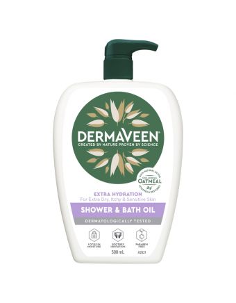 DermaVeen Extra Hydration Shower & Bath Oil 500mL