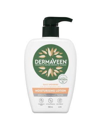 DermaVeen Daily Nourish Moisturising Lotion for Dry & Sensitive Skin 500mL