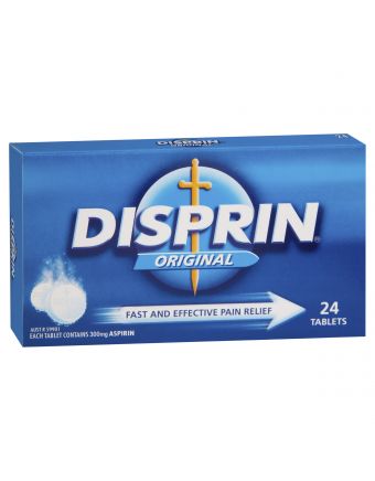 Disprin Original Fast and Effective Dispersible Tablets 300mg Aspirin 24 pack
