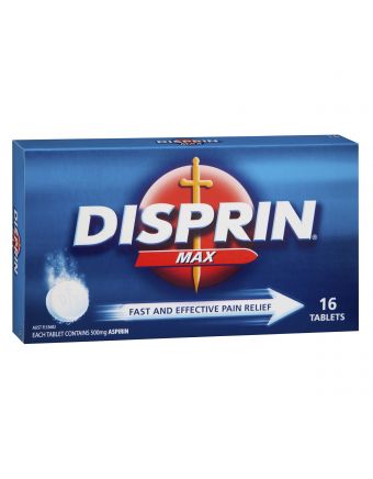 Disprin Max Pain Relief Dispersible Tablets 500mg Aspirin 16 pack