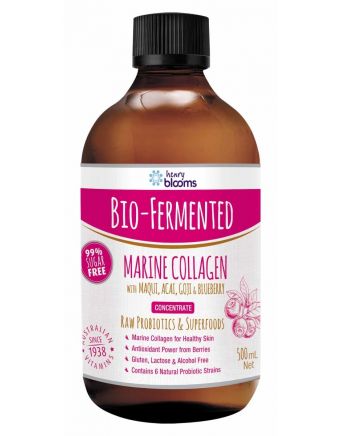 Henry Blooms Bio-Fermented Marine Collagen With Maqui, Acai, Goji And Blueberry 500mL