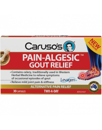Caruso's Natural Health Pain-Algesic Gout Relief 30 Capsules