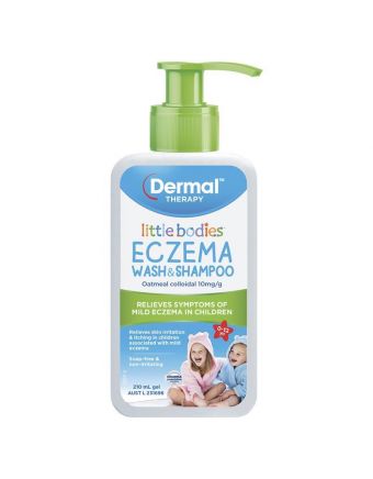 Dermal Therapy Little Bodies Eczema Wash & Shampoo Bottle with Pump 210mL