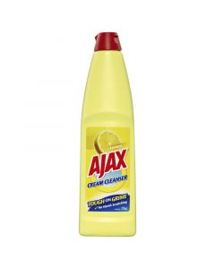 Ajax Cream Cleanser Tough on Grime Kitchen & Bathroom Household Cleaner Lemon 375mL