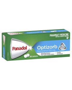 Panadol with Optizorb, Paracetamol Pain Relief Tablets, 50