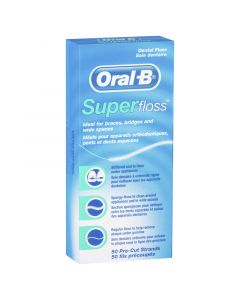 Oral-B Superfloss Dental Floss Pre-Cut Strands 50 pack
